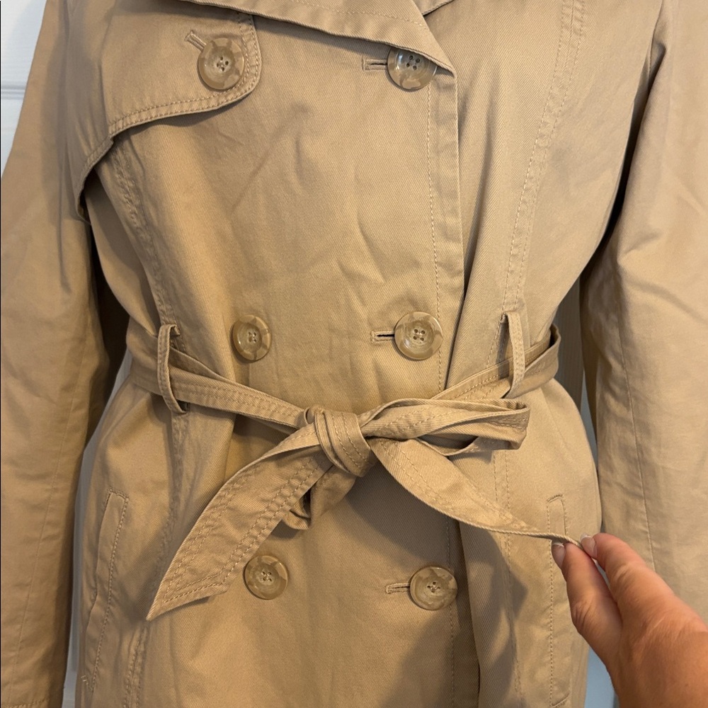 Old Navy Khaki Trench Coat - Picture 3 of 8